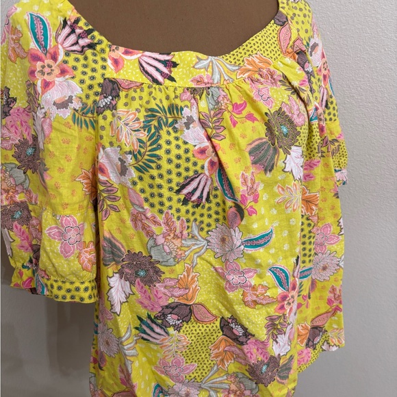 LOFT Yellow Floral Blouse - Picture 2 of 4